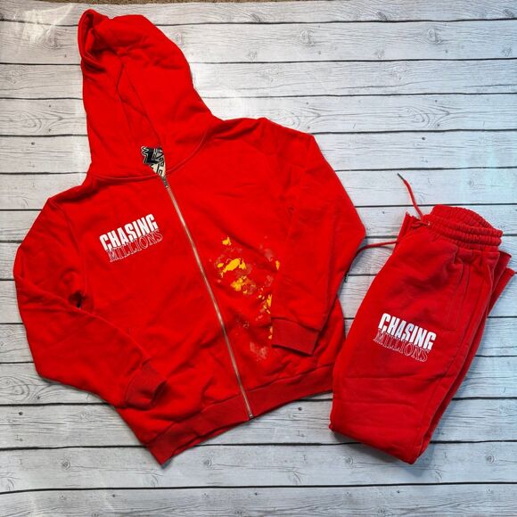 Damar Hamlin Chasing Millions Paint Splatter Hoodie and Pants - Picture 3 of 12